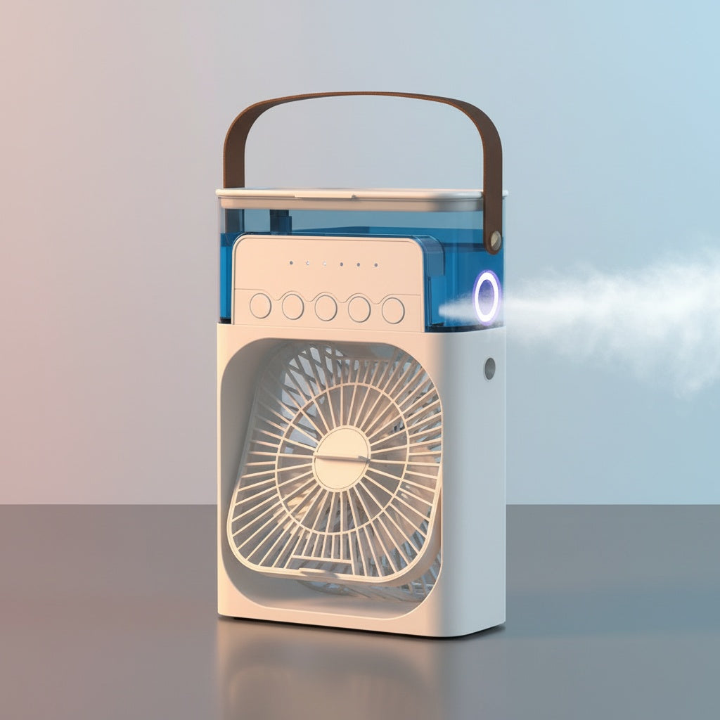 2025 Portable 3-in-1 Air Cooler Fan with Humidifier & LED